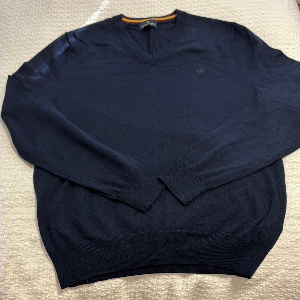 Brooks Brothers Men's Navy Sweater in excellent condition